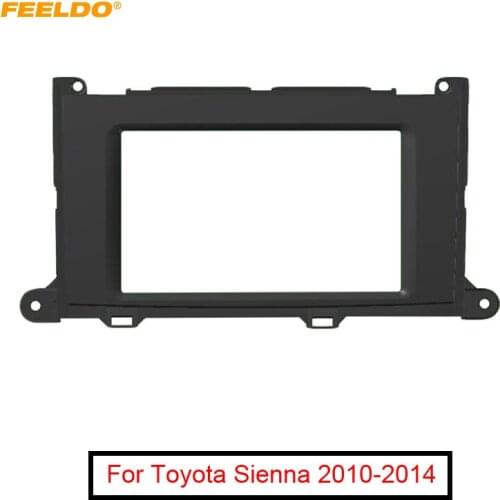 FEELDO Car Stereo DVD Refitting Fascia Frame Adaptor For Toyota Sienna 2010-2014 Radio 2DIN Dash Panel Frame Trim Kit