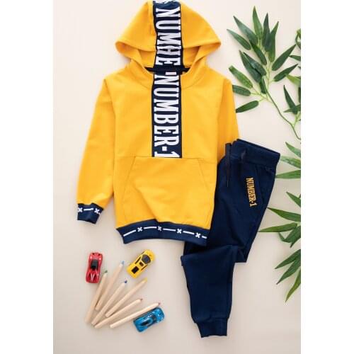 Boy Printed Sweat Suit Cute Sports Daily Sweet Winter Comfortable Long Sleeve Sweat Newborns Clothing Set Baby Clothes Set