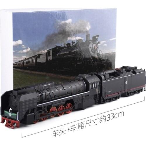 Toy Classic Gas Fired Locomotive Alloy Metal Vehicle with Voice Light Color Box Pull Back