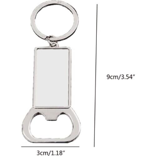 Creative Sublimation Blanks Keychains Board Ornaments DIY Heat Transfer Keychains Double-Sided Pendants Opener Portable