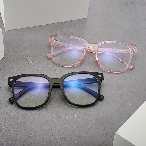 Square Oversized Glasses Frame Blue Light Blocking Glasses Rivets Eyeglasses Frame Computer Protection Goggle Spectacle Frame