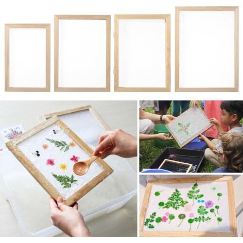 Multi-size Paper Making Mould Frame DIY Papermaking Paper Making Screen Learning Wood Handcraft Gift Wooden Mesh Mold Craft Tool
