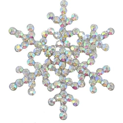 Fashion Holiday Winter Crystal Snowflake Brooch Women Wedding Rhinestone Bouquet Bijoux Pins Clothing Jewelry Accessories