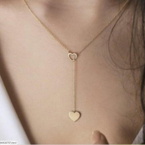Fashion Tiny Heart Necklace for Women Chain Love Shape Pendant Choker Necklace 2021 Fashion Jewerly AM3052
