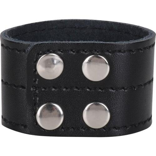 Men Penis Testicle Ring Sexy Adjustable Genuine Leather Cock Cage Rings Male Erection Enhancer Gay Balls Stretcher PU Sex toys