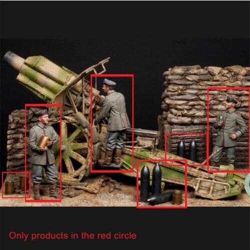 3pcs WWI Soldiers Set Resin Figure 1/35 Scale Model Kit Assembly Models Kit Resin Colorless Self-Assembled Toy No.524