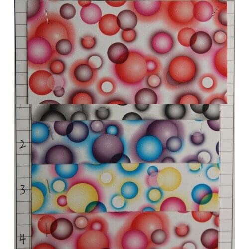 Wholesale new high quality dots printed PVC leather fabric fashion colorful synthetic leather material