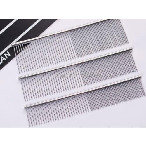 Wholesale Stainless Steel Needle Pet Grooming Comb Dogs Single-Sided unhairing Comb Cats removal hair combs #DXE35