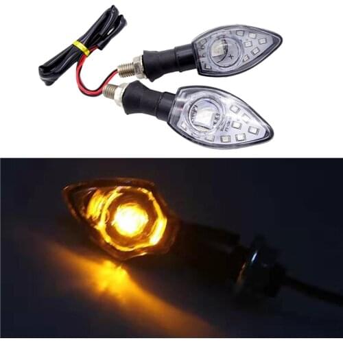 1 Pair Motorcycle Front/Rear LED Turn Indicator Signal Light Amber Lamp For YAMAHA YZF R1 R6 FZ1 FZ6 XJ6 Motorbike Accessories