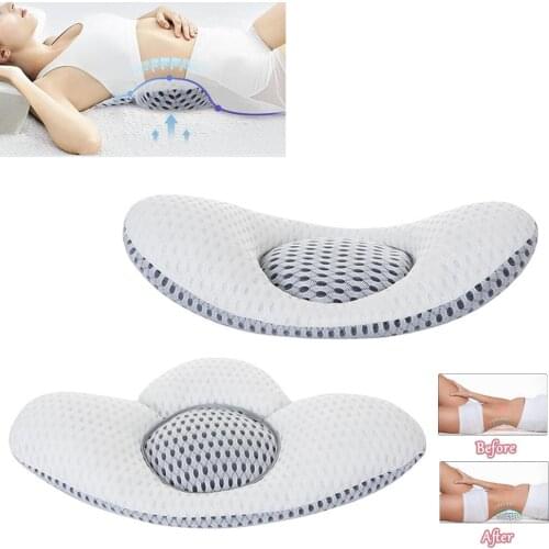 Back Support Lumbar Pillow For Seat Support waist Cushion Memory Foam Cotton Mesh Office Chair In Auto Travel Massagers Home