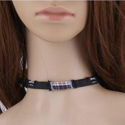 XUBEN Gothic Collar Jewelry Black Torques Set Alloy cowboy Lace Chokers Necklaces Chokers for Women 7 style 1pc sale