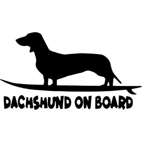 Funny Dachshund on Board Dog Decor Car Sticker Automobiles Motorcycles Exterior Accessories Vinyl Decals for Bmw Audi Ford Lada