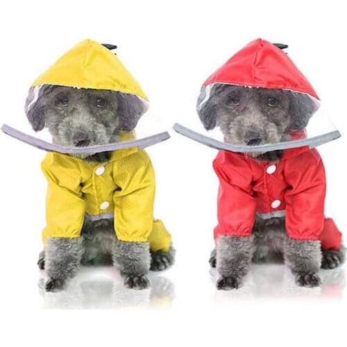 Dog Raincoat Pet Clothes Dinosaur Waterproof Poncho Pet Hoodie Breathable Dog Costume For Small Medium And Large Cats And Dogs