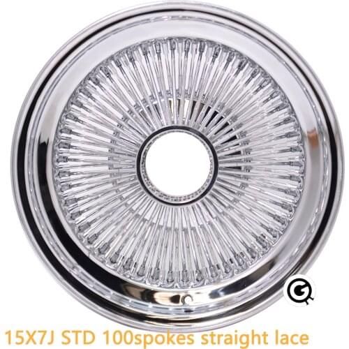 15inch 15X7J STD 100SPOKES straight lace universal PCD adaptors caps hubs