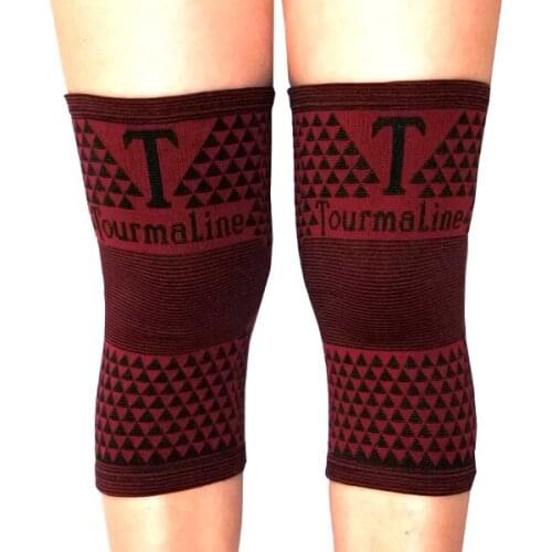 2PAIRS/LOT Wholesale Tourmaline Knee Care for Pain Relief Supporter Magnetic Knee Bandage Straps Free Ship