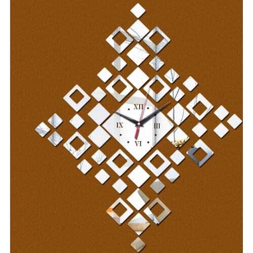 2019 promotion new Acrylic Multi-piece set wall clock modern design luxury mirror 3d crystal Quartz watche clocks