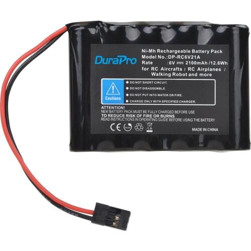 2100MAH 6V Ni-MH Rechargeable Battery with Hitec Connectors for RC Airplanes/ RC Aircrafts / Walking Robot and More