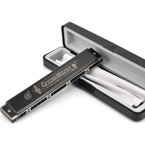 24 Holes Tremolo Harmonica Blues Harp Master Mouth Organ Instrumentos Key C Musical Instruments Reed ABS Comb Kong Sheng KS-2403
