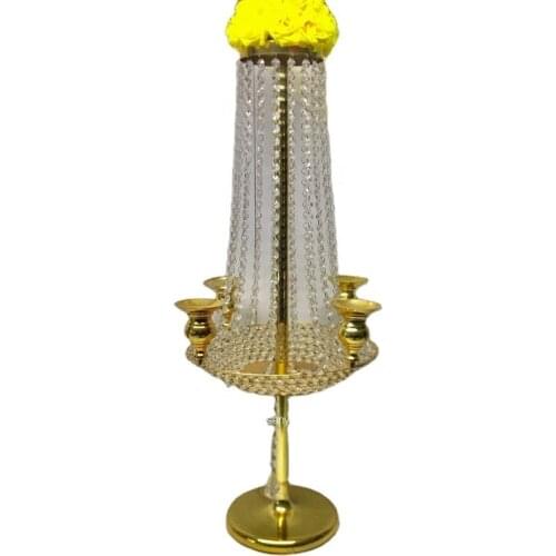 Free shipping)acrylic crystal flower stand artificial flower wedding decor road lead candlestick sunyu2531