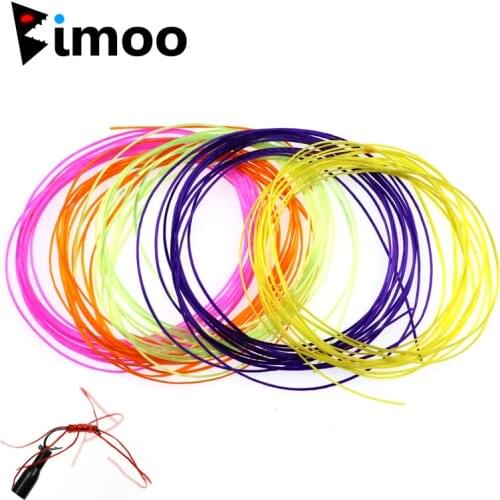 Bimoo 4M Micro Flex Worm Elastic Floss Line forTying Worm Flies Streamer Fly Legs Nymph Body Buzzer Cheeks Flexi Worm Flies Etc