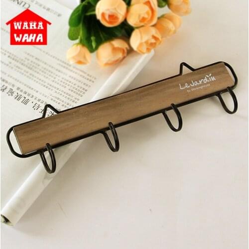 Wooden Shelves Hat Key Holders Storage Shelf Hanging Hooks Wall Mounted Rack Wardrobe Scarves Ties Organizer Hanger Home Decor