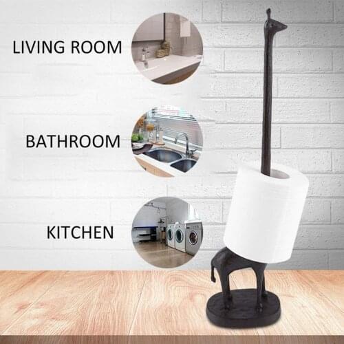 Paper Towel Holder Free Standing Toilet Paper Holder Cast Iron Giraffe Paper Holder Versatile Decorative Bathroom Toilet Paper