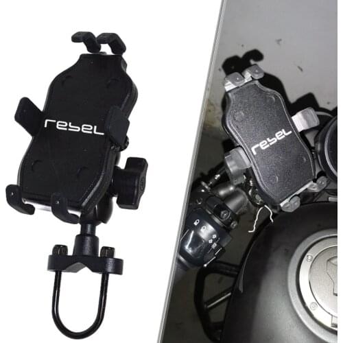 For HONDA REBEL CMX300 CMX500 high quality Motorcycle Mobile Phone Holder GPS stand Mirror seat handlebar Recharge paragraph