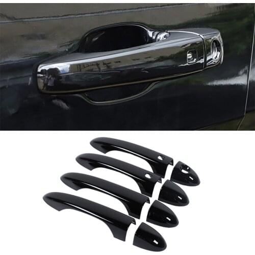 For Jeep Compass 2017 2018 2019 2020 2021 Car Door Garb Handle Decoration Cover Trim Sticker Decal Accessory ABS Carbon Fiber