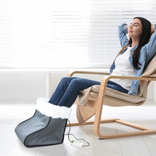 Heated Electric Warm Foot Warmer Massager Washable Heat 5 Modes Heat Settings Warmer Cushion Thermal Foot Warmer Massage