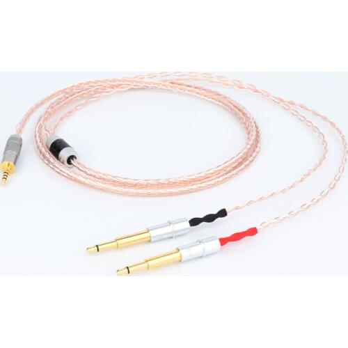 Preffair Hi-End Silver Plated HiFi earphone cable 2.5mm to dual 2.5mm Balanced Male For MEZE99 Classics Headphone Sony WM1A