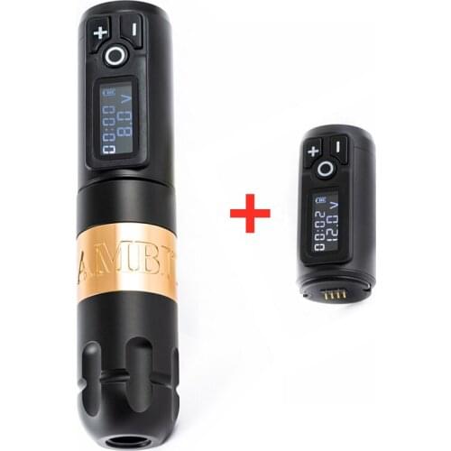 Ambition Soldier Wireless Tattoo machine Pen brushless motor Professional Rechargeable tattoo equipment Digital LED Display