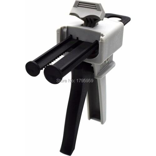 50ml 1:2 Two Component AB Glue Dispenser Dispensing Caulking Gun Manual Tools AB Epoxy Glue Gun Applicator Glue Adhensive Gun