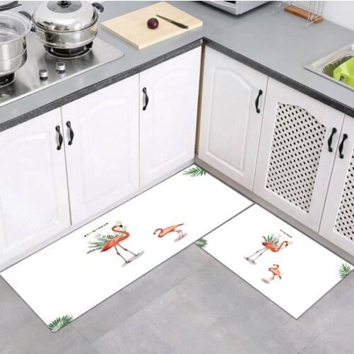 Kitchen Mat Entrance Doormat Non-Slip Living Room Bathroom Bedside Floor Rugs Flamingo Home Decor Washable Modern Carpet