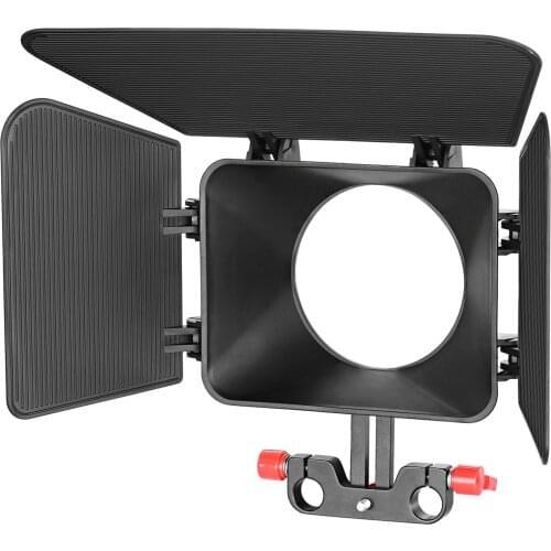 Neewer 15 mm Rail Rods Matte Box for Canon Nikon Sony Fujifilm Panasonic DSLR Camera, Camcorder Video Movie Film Making System