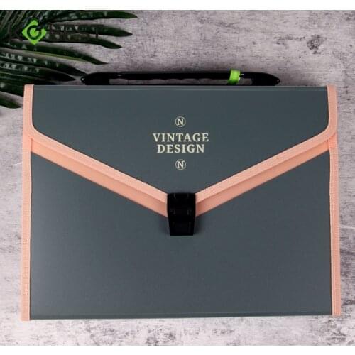 Fashion Color Expanding File Folder A4 Document Bag 13 Layer Office File Paper Document Organizer Storage Case