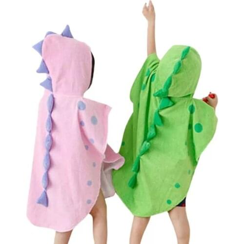 Fashion Baby Cartoon Hooded Towels Bathrobes Kids Dinosaur Bath Robe Boy Pajamas Girl Sleepwears
