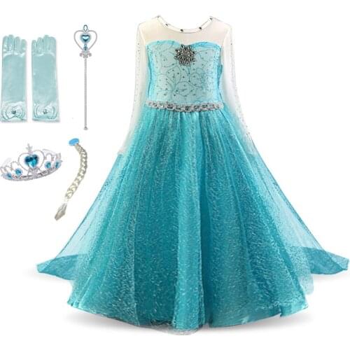 Fancy Girls Princess Dresses Cosplay Costume 4-10 Year Children Christmas Halloween Carnival Clothes Birthday Party Wear