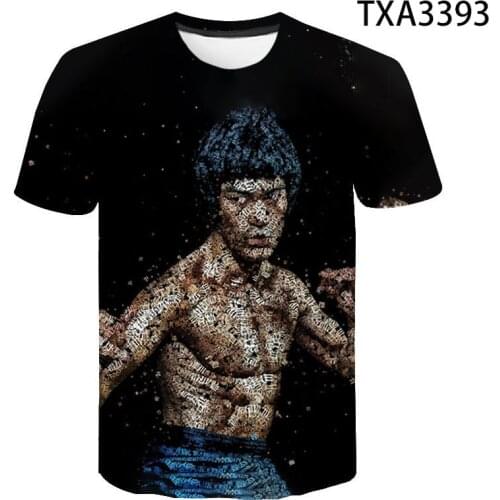 2021 New Effort Martial Arts Kung Fu Bruce Lee 3D Print T Shirt Men Women Children Fashion Summer Cool Tee Streetwear Tops