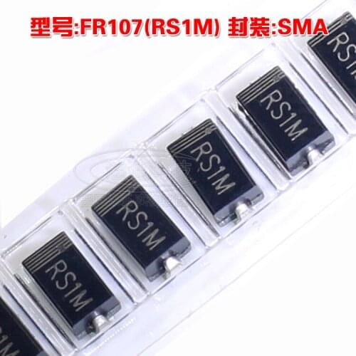 New FR107 SMA Silkscreen RS1M Fast Recovery Rectifier Diode 1A 1000V 107 SMD