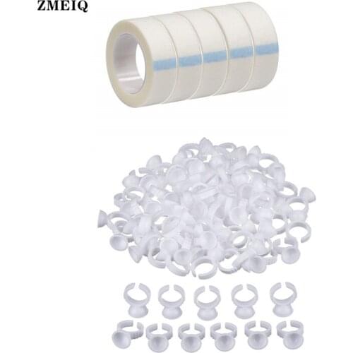 Disposable Eyelash Extension Glue Holder Ring Individual Lashes Adhesive Eyelashes Pallet Holder Makeup Tools Medical Tape