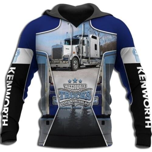 New Hot Love Truck driver 3D full print Men Hoodie Harajuku Hooded Sweatshirt trippy Tie-dye Street Unisex hoodies tops 0220