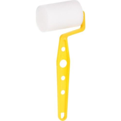 Uxcell 1set Sponge Paint Roller Brush 2" for Wall Painting Treatment with Plastic Handle to paint trim door edging plaster