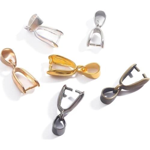 10pcs/lot Melon Seeds Buckle Pendants Clasps Hook Clips Bails Connectors Copper Charm Bail Beads For DIY Jewelry Making Supplies