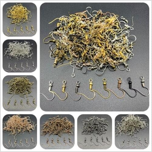 100Pcs 20x18mm Mixed Gold Silver Color Hook Ear Wires Hooks Earrings For DIY jewelry Findings Components Ornament Accessories