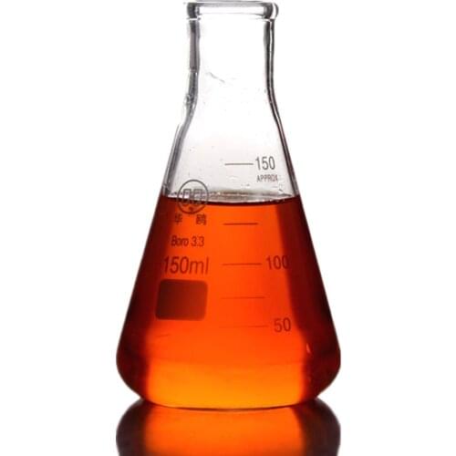 150ml,Glass Erlenmeyer Flask,Laboratory Conical Bottle With Normal Neck Narrow Mouth