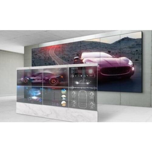 2*3 pcs 55'' inch display transparent OLED monitor multi media advertising display wall