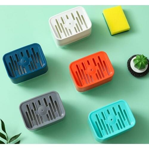 Easy Clean Simple Storage 2 in 1 Liquid Soap Pump Dispenser Holder HIPS Soap Dispenser Reusable for Kitchen