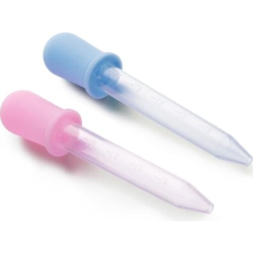 4pcs 5ML Clear Silicone Plastic Medicine Dropper Spoon Pipette Liquid Food Dropper 12cm*2cm Pipette Dropper School Supplies