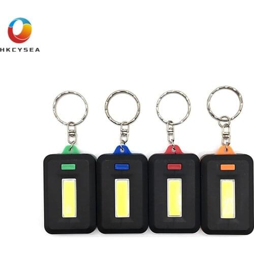 CARMOUR 4PCS Multi Color Keychain Lamp COB LED Flashlight Light Mini Lamp Key Chain Ring Torch Keyring Key Finder Find Lost Keys