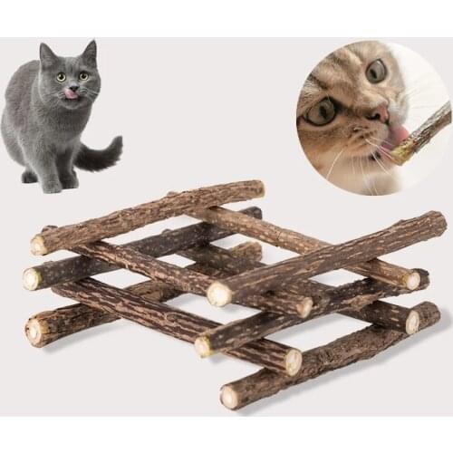 5/15/20Pcs Pure Natural Catnip Pet Cat Toy Safety Molar Toothpaste Branch Cleaning Teeth Cat Snacks Sticks Pet Supplies Catnip